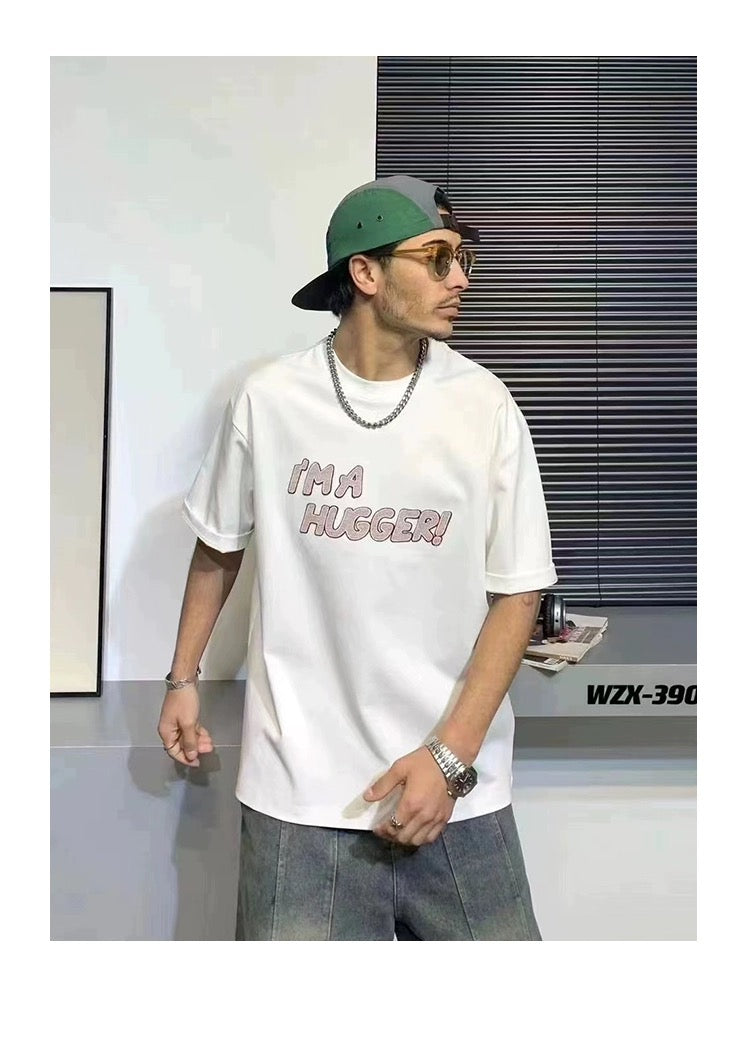 Embroidered printed T-shirt