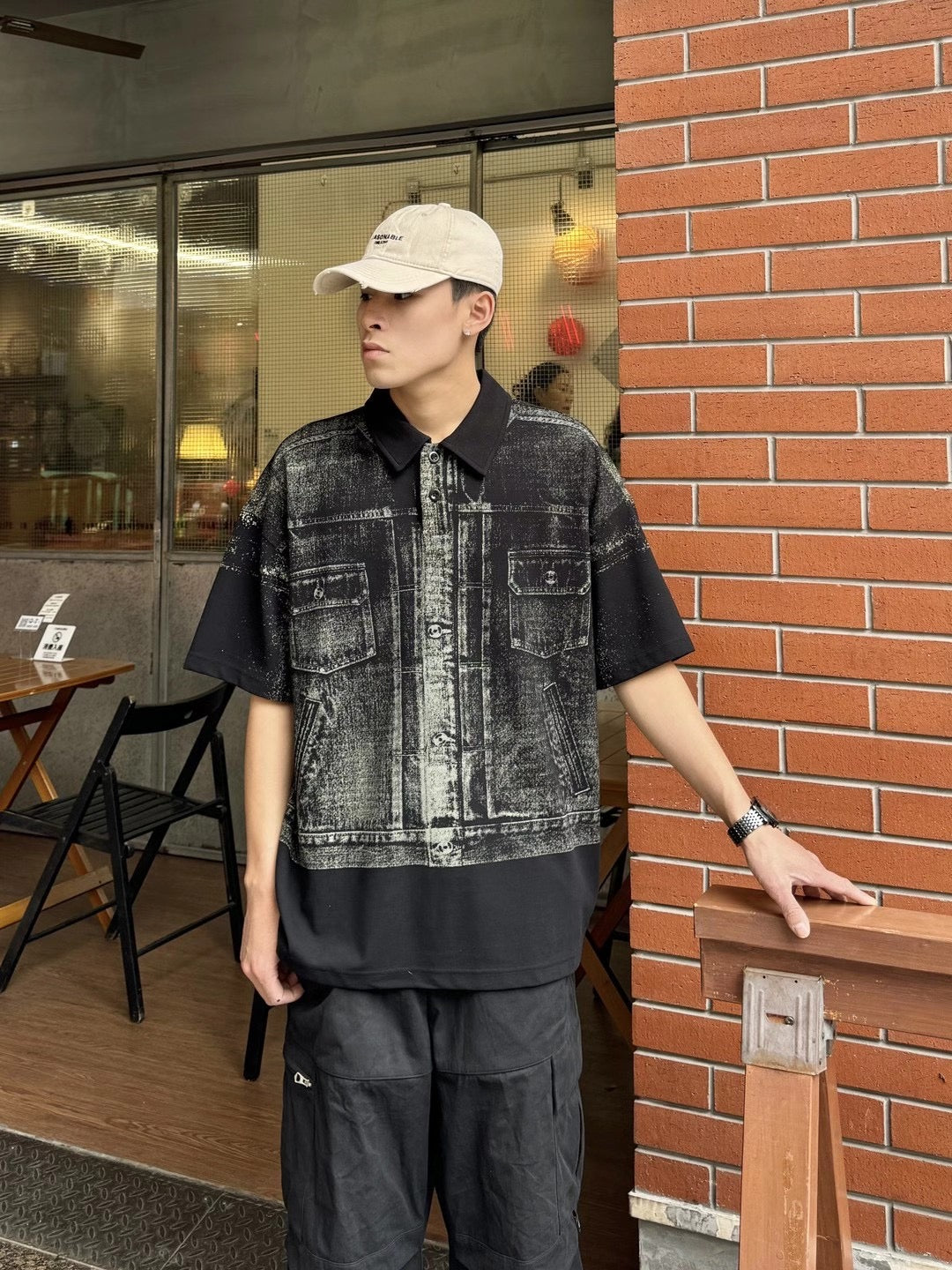 Vintage printed polo