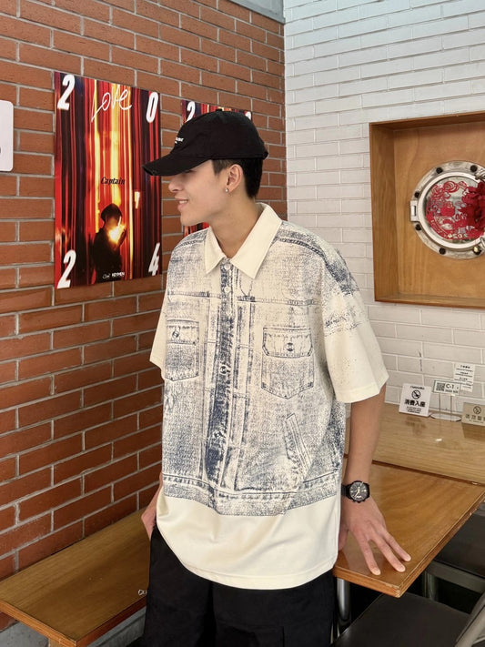 Vintage printed polo