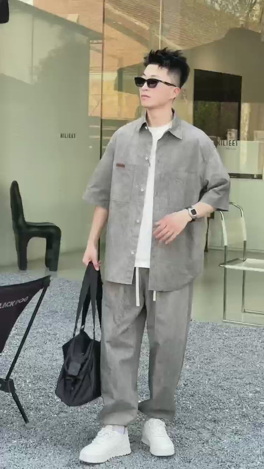 Shirt and casual pants set